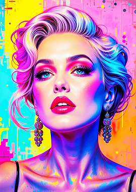 Neon Portrait Woman