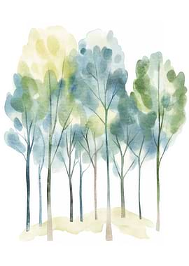 Watercolor Forest
