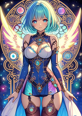 Anime Girl with Wings Gaming