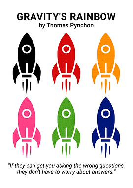 Gravity's Rainbow Minimalist Book Cover Art