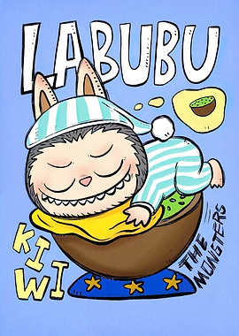 Labubu Kiwi Monster