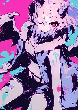 Anime Demon Girl Art