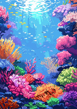 Pixel Art Coral Reef
