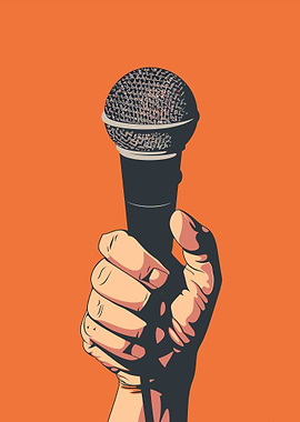 Hand Holding Microphone