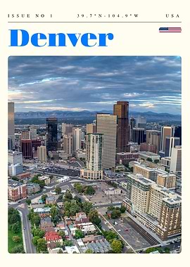 Denver Colorado Travel Art Poster