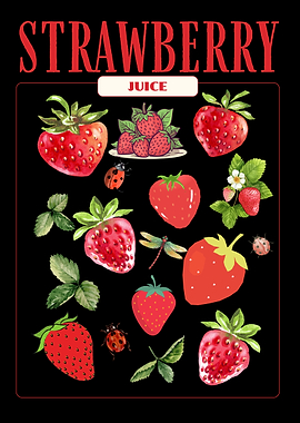 Strawberry Juice Illustration