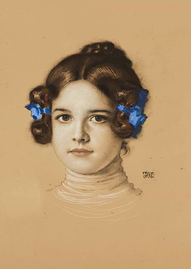 Portrait of a Young Woman Franz von Stuck