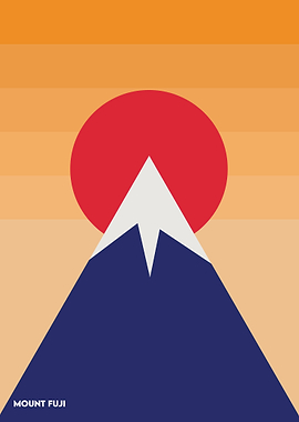 Mount Fuji Minimalist Art