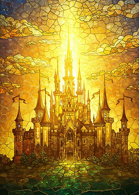 Golden Castle Stained Glass