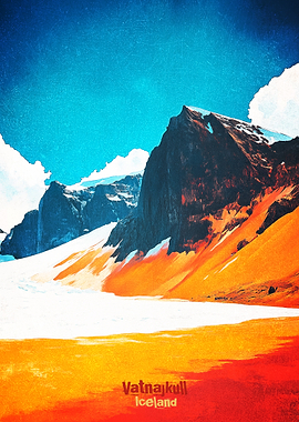 Vatnajkull Iceland Art Poster