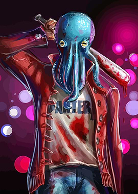 Octopus Man with Baseball Bat