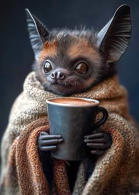 Bat with Hot Chocolate