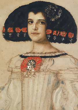 Portrait of a Young Girl Franz von Stuck