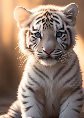 White Tiger Cub Portrait