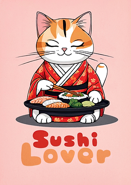 Sushi Cat in Kimono