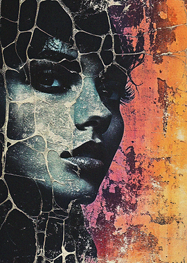 Abstract Cracked Portrait