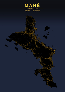 Mahé Island Map