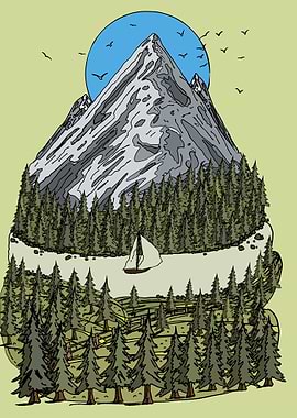 Mountain Lake Landscape