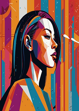 Geometric Woman Portrait