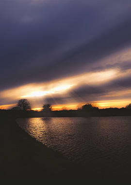 Cosmic Sunset Nature Landscape