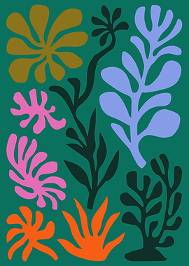 Vibrant Abstract Botanical – Matisse Inspired