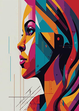 Abstract Woman Portrait