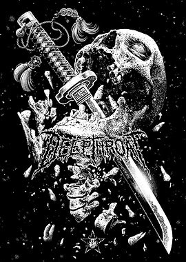 Deep Throat - Death Metal Skull & Katana