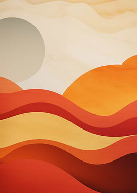 Abstract Landscape Sun