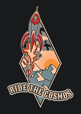 Vintage Rocket Space Explorer Art