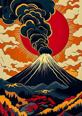 Mount Fuji Eruption