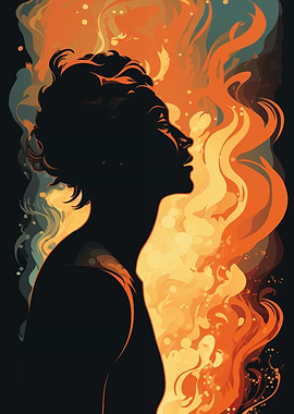 Woman in Flames
