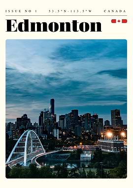 Edmonton Alberta Travel Art Poster