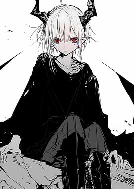 Demon Girl Anime Illustration