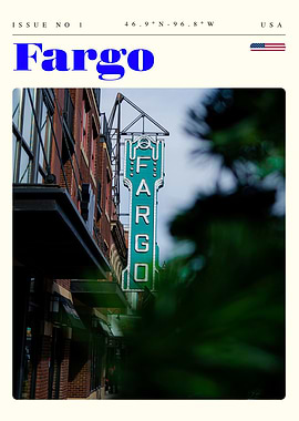 Fargo North Dakota Travel Art Poster
