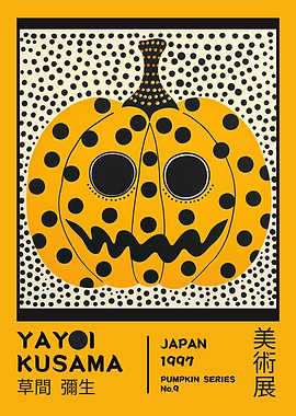 Yayoi Kusama Pumpkin No.9 Exhibition Poster