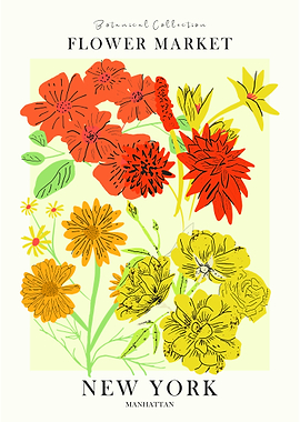 Floral Illustration - New York Flower Market