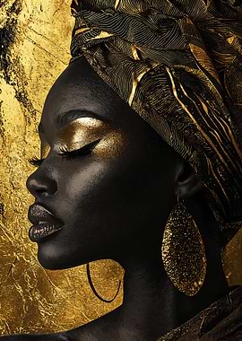 Golden Woman Portrait
