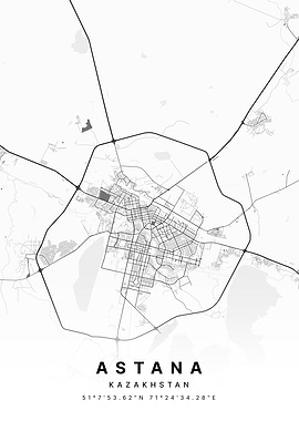 Astana Kazakhstan City Map