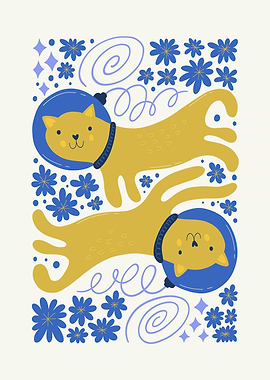 Space Cats Illustration