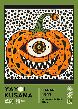 Yayoi Kusama Pumpkin No.10 Exhibition Poster
