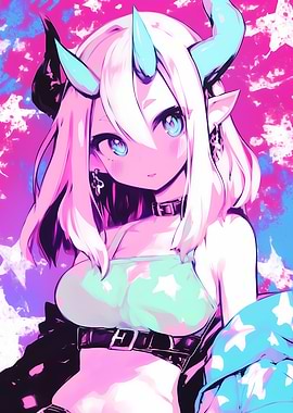 Anime Girl with Horns