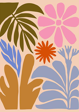 Abstract Floral Nature Print