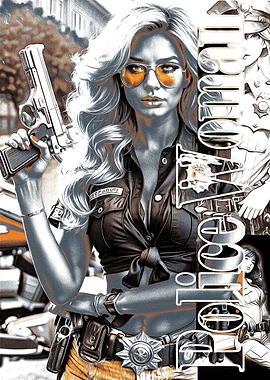 Police Woman Art Print