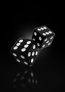 Black Dice on Black Background
