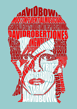 David Bowie Word Art