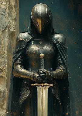 Female Knight in Armor