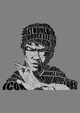 Bruce Lee Word Art