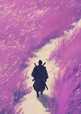 Samurai in Purple Field