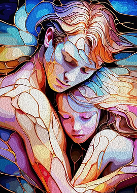 Stained Glass Embrace