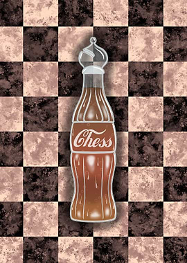 Chess Soda Bottle